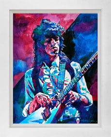 Mixed Media Original on canvas by David Lloyd Glover Keith Richards A Rolling Stone