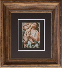 Pablo Picasso color plate lithograph  Mother and Child over 30 years old