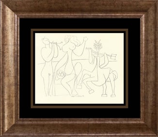 Picasso Antibes Lithograph c. 1960 Mythical designs