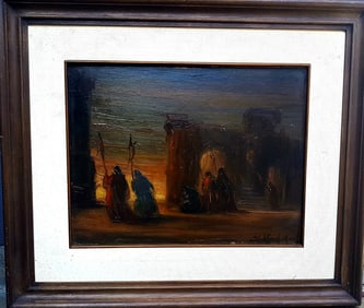 Old Oil Painting Stephen Robert KOEKKOEK Procession