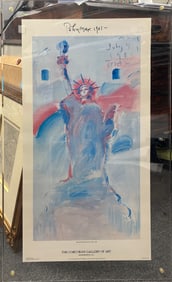 Vintage Peter Max Lady Liberty Lithograph