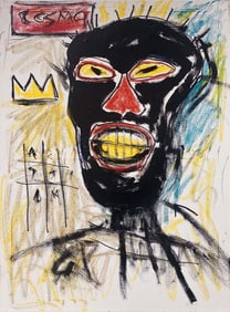 Original on canvas in the manner of Jean Michel Basquiat