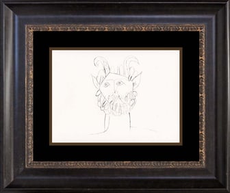 Picasso Antibes Lithograph c. 1960 Mythical designs