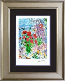 Marc Chagall Red Bouquet Marc Chagall Limited Edition
