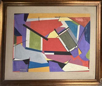 Agnes Weinrich (American, 1873-1946) Composition abstract  Oil on canvas