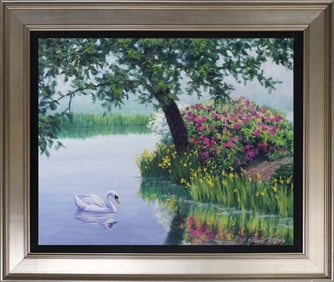 Robert Copple Hand embellished oil on canvas