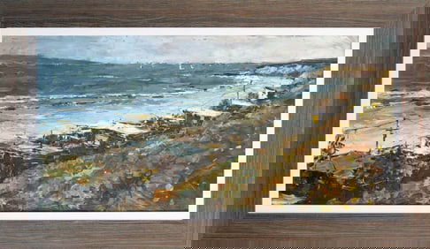 Original oil on canvas by Jorn Fox  image size 48 x 24 inches