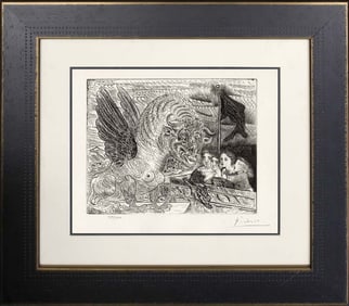 Pablo Picasso lithograph limited edition with museum official stamp