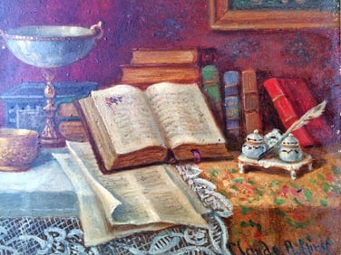 Claude Raguet Original Oil on canvas Still Life 1890