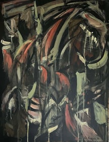 Lee Krasner oil on wood  1956 original