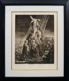 Rembrandt Limited Edition Etching after Rembrandt Descent from the Cross Amand Durand recreated the