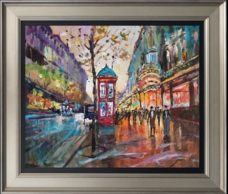 Limited Edition Hand embellished canvas Michael Schofield Paris