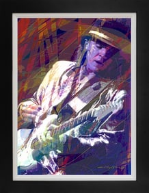 Texas Blues Mixed Media Original David Lloyd Glover Stevie Ray Vaughn