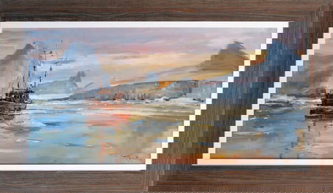 Original oil on canvas by Jorn Fox image size 48 x 24 inches on canvas