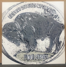 Andy Warhol Buffalo Nickel Serigraph 1986 36x36 inches Silkscreen