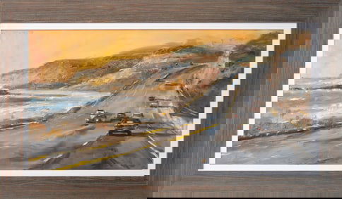 Original oil on canvas by Jorn Fox image size 48 x 24 inches on canvas