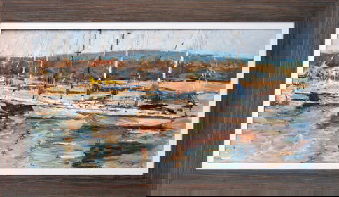 Original oil on canvas by Jorn Fox image size 48 x 24 inches on canvas