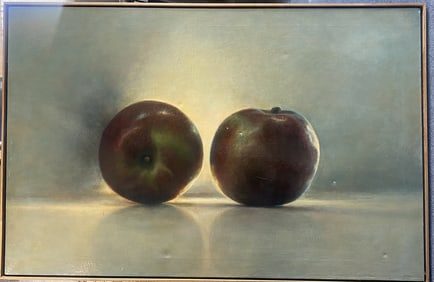 James Del Grosso Apples original oil on canvas 46 x 30 inches image size
