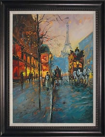 Limited Edition Hand embellished canvas Michael Schofield Paris