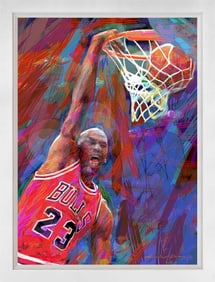 Michael Jordan Ace Mixed Media on canvas by David Lloyd Glover