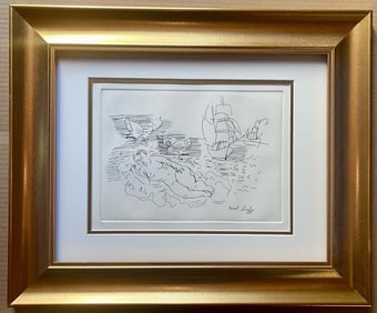 Raoul Dufy On the Beach post humous etching