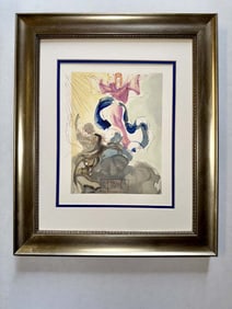 Salvador Dali Divine Comedy Block signed Original Wood Block.