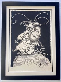 Salvador Dali Pantagruel Limited Edition Lithograph with Black Hand signed and numbered.