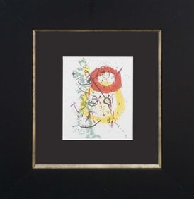 Joan Miro Color Plate Lithograph after Miro from 1969