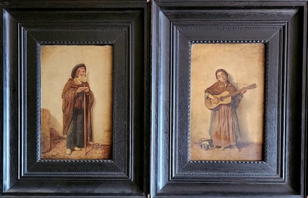 Ricardo Lopez RICARDO LÓPEZ CABRERA 1864 – 1950 PORTRAITS OF SPANISH PEASANTS. TWO PENDANT