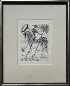 Salvador Dali Don Quixote Etching.