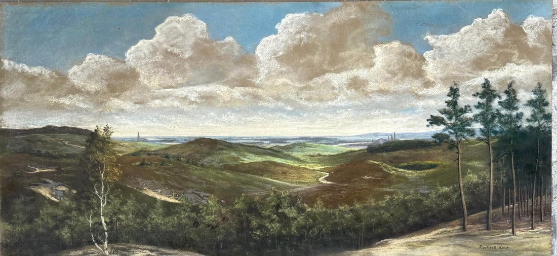 Rockwell Kent (signed in the lower right corner). Pastel on board (1 of 1)