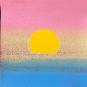 Andy Warhol  from 1972 Sunset Unique Edition Original Serigraph Silkscreen in colors.