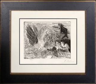 Pablo Picasso lithograph limited edition with museum official stamp