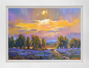 Camarillo Wildflowers Limited Edition Hand embellished canvas. David Lloyd Glover
