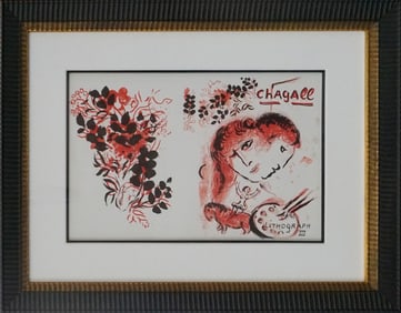 Marc Chagall Hand signed Lithograph from 1972
