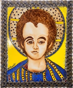 William Verdult Original oil on board with jewels  Approx 24x18 inches