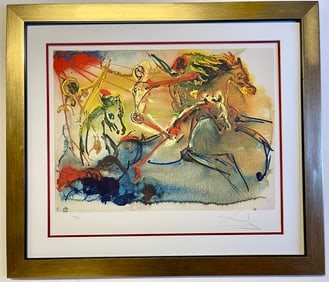 Salvador Dali Lithograph Limited Edition Horseman