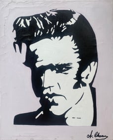 Original oil on canvas by Art Chorny Elvis