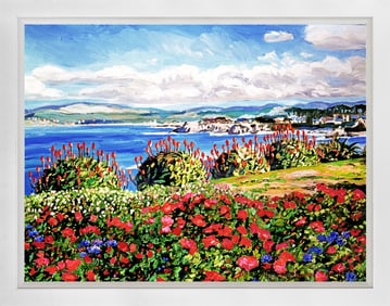 Pacific Grove Aloe Mixed media Original on canvas by David Lloyd Glover