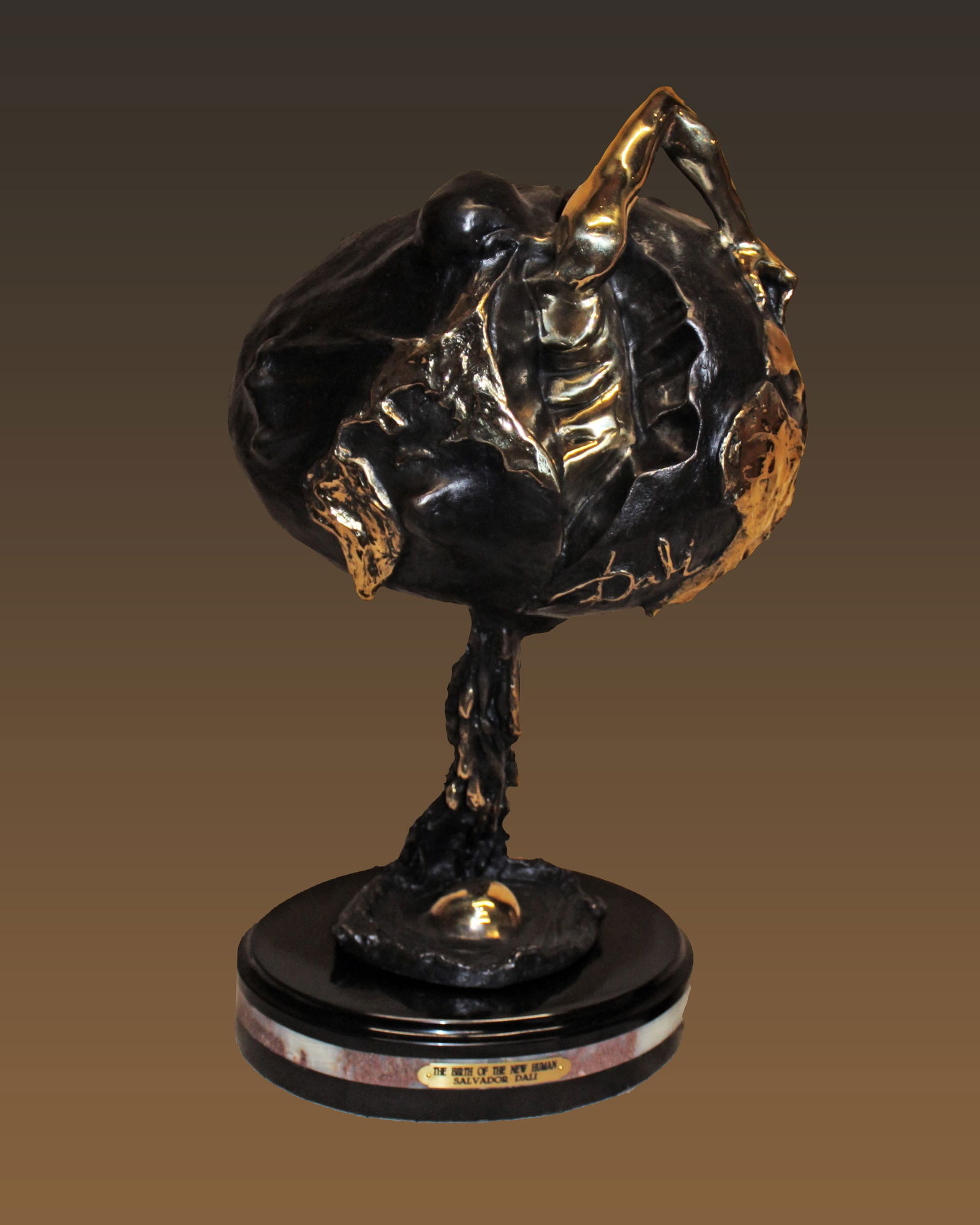 Salvador Dali Birth of a Human Patinated Bronze Sculpture (1 of 1)