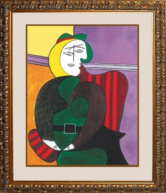 Pablo Picasso Limited Edition Woman in the Red Arm Chair limited edition lithograph Collection