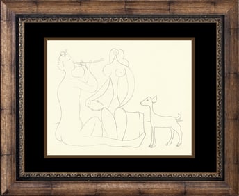 Picasso Antibes Lithograph c. 1960 Mythical designs