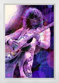 Jimmy Page and Les Paul Shredding  Mixed Media Original David Lloyd Glover Mixed Media Original on