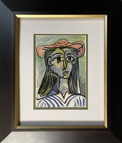 Pablo Picasso color plate lithograph from 1974 Collection Domaine