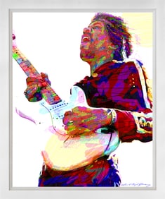 Jimi Hendrix Wails Mixed Media Original on canvas by David Lloyd Glover