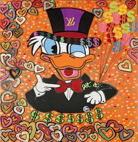 A Quacky Affair Original on canvas by Art Chorny