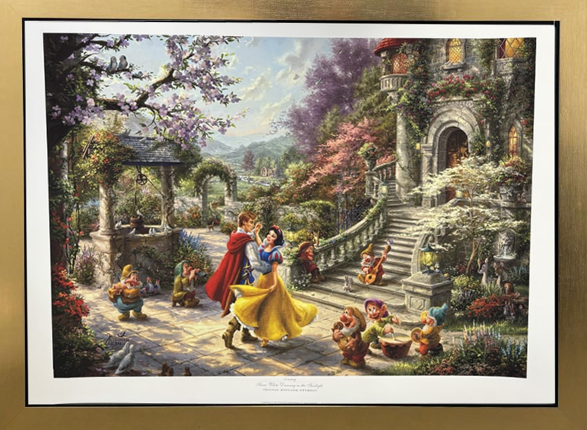 Thomas Kinkade (American 1958-2012) Snow White by Thomas Kinkade Limited First Edition Original Lith: Thomas Kinkade (American 1958-2012) Limited First Edition Lithograph by Thomas Kinkade (American 1958-2012) Snow White. From the Disney Dreams Collection. Published by Art Brand Studios. Paper Size 18