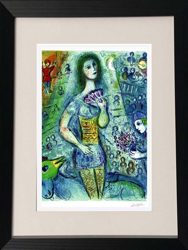 Marc Chagall Limited Edition Lithograph: Marc Chagall Limited Edition on Arches paper. Numbered edition and signed in the plate. Approx 30x22 inches custom framed. Includes certificate of authenticity.