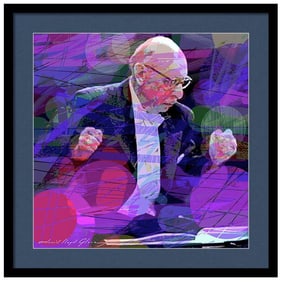 Igor Stravinsky Original mixed media on canvas by David Lloyd Glover