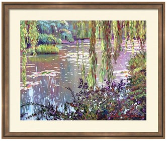 Homage to Monet Original mixed media on canvas by David Lloyd Glover